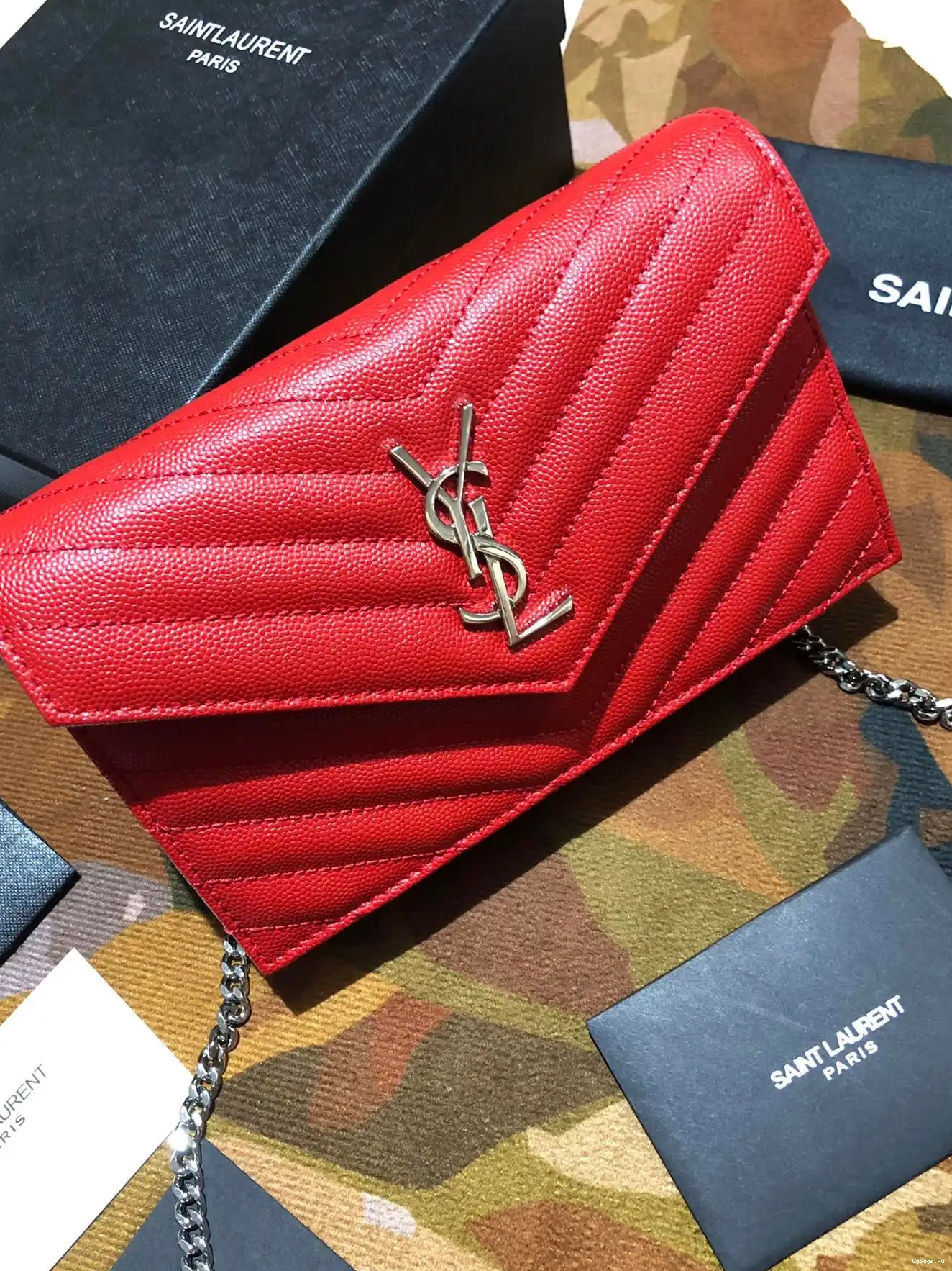 WALLET CHAIN YSL MATELASSÉ CASSANDRE 0707